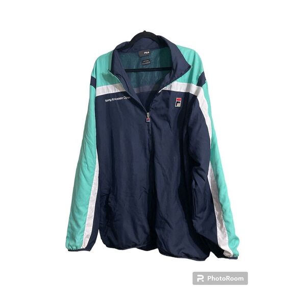 Sony‎ Ericsson Open Miami Fila Full Zip Jacket Green/blue. 3XL Collector Item